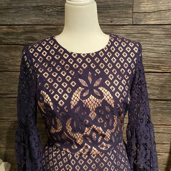 Worn once! Eliza J navy lace dress - Picture 2 of 9